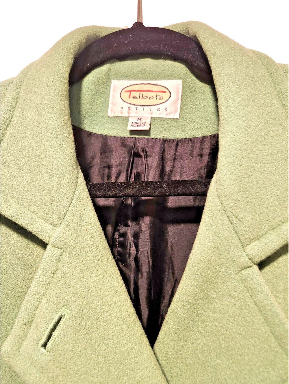 Talbots Petites Wool Blend Double Breasted Pea Coat Beautiful! Size M Petite